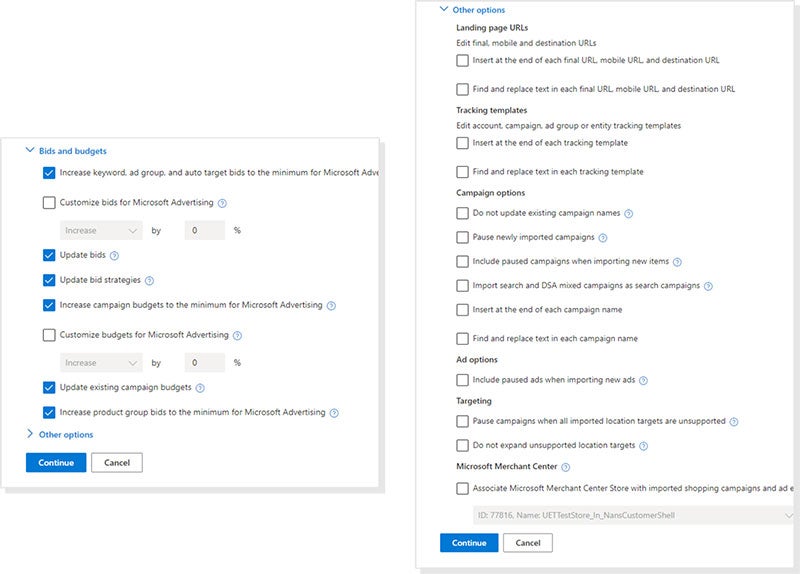 An image of a dashboard for bids and budgets.