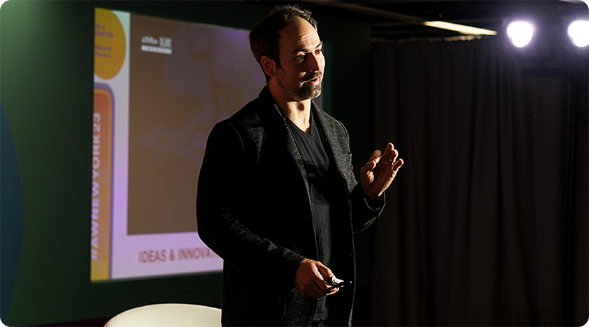 Jonathan Stringfield (Activision Blizzard Media now Microsoft Advertising) presenting at Advertising Week New York 2023.